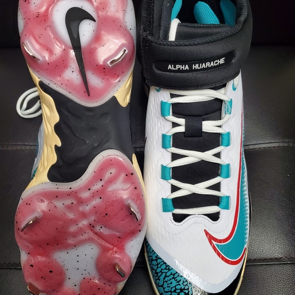 Nike Men Alpha Huarache Elite 4 High Cleats Paul Goldschmidt PE FZ7344-101 main image 5